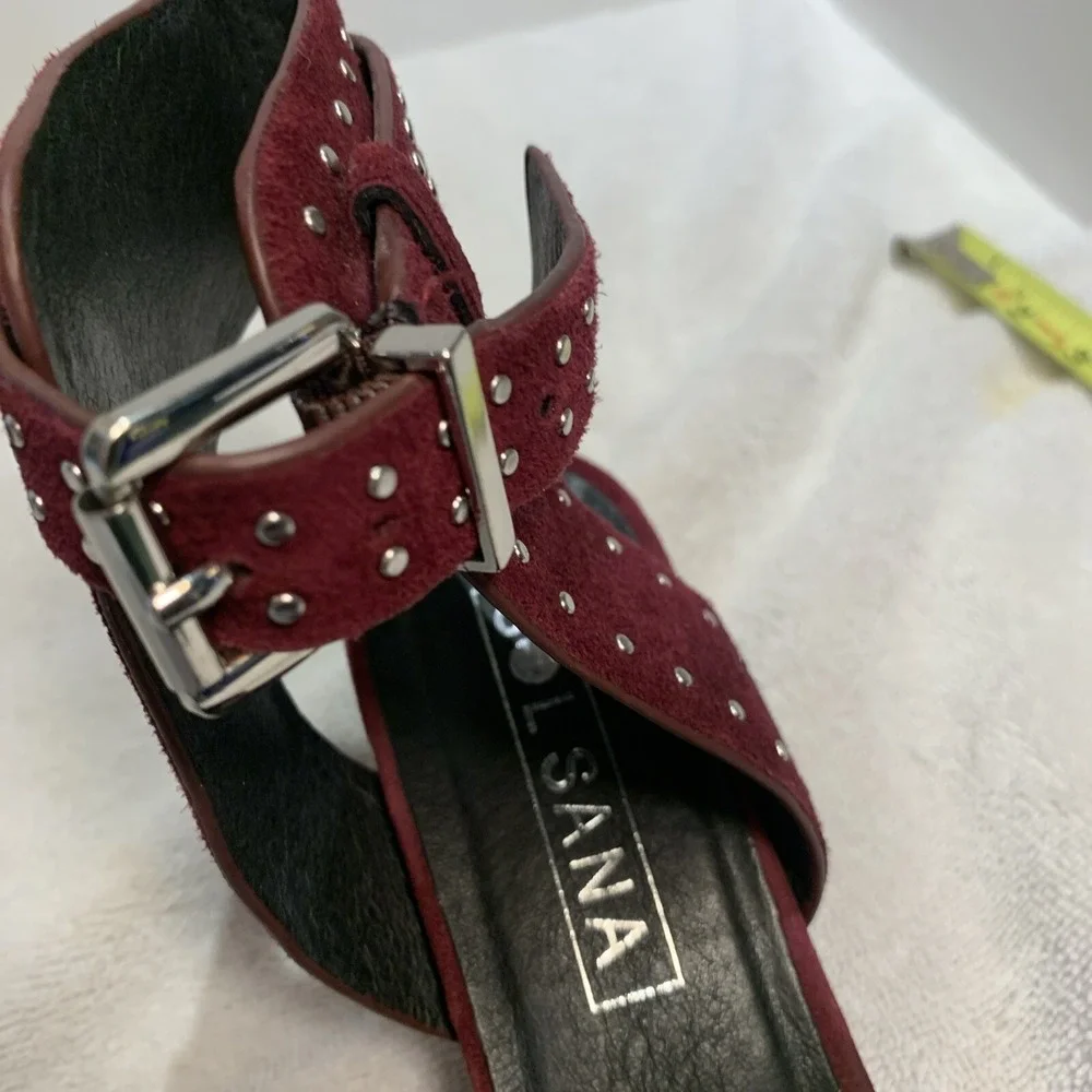 Sol Sana Purple Studded Chunky Heels Women's Size‎ Euro 38 - US 7.5
